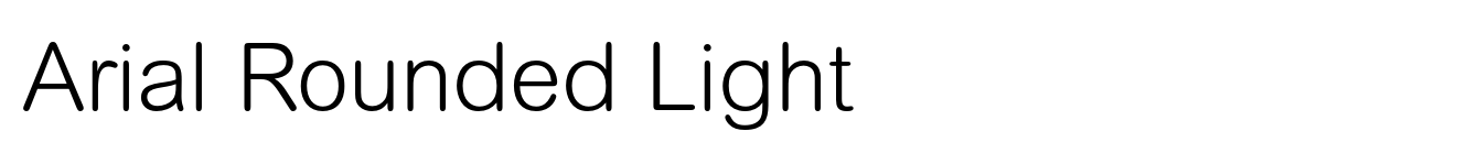 Arial Rounded Light